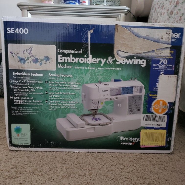 Brother Sewing Se400 4 X 4 Embroidery Area Computerized Sewing