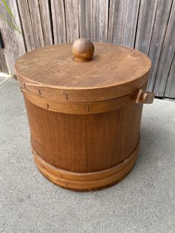 Antique Sugar Bucket and Lid