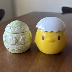 2 ceramic Easter containers (Both for $5)