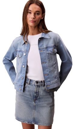 Calvin Klein womens Classic Denim Trucker Jacket Sz XL