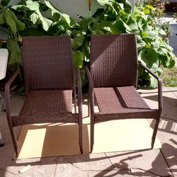 New✅️ Christopher Knight Home Bridget Outdoor Wicker Stacking Patio Chairs, 2-Pcs Set, Multibrown