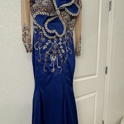 Royal Blue Blini Dress Gown