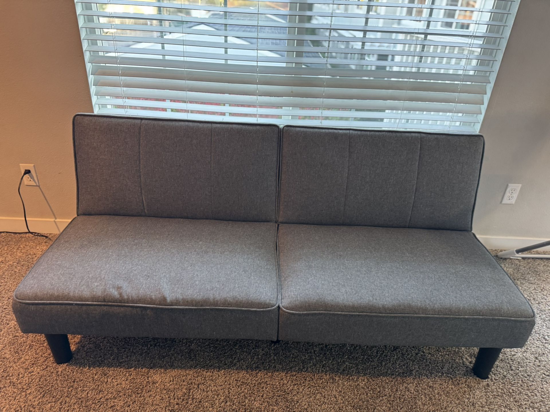 Futon Sofa Bed Gray, twin bed size