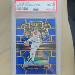 2023 Select Blue Prizm Victor Wembanyama Parallel Rc Rookie PSA 10 GEM Spurs