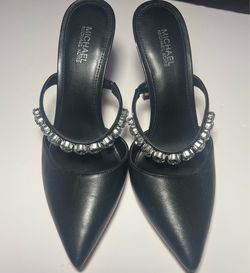 Michael Kors black rhinestone heels size 7