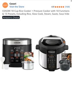 COSORI 10-Cup Rice Cooker + Pressure Cooker