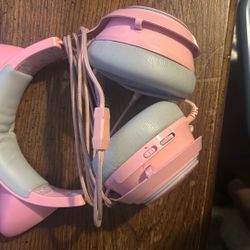 Pink headsets (LED) ( For Both Console And PC ! )