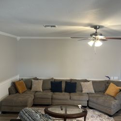 Suede Four Piece Sectional