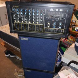 Pa System Sunn 8 Channel  Mixer Yamaja Speakers