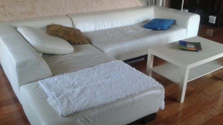 Real leather sofa