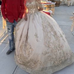 Quincenera Dress Gold 