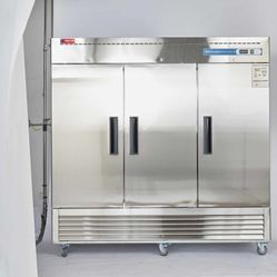3 Door Stainless Steel Refrigerator 