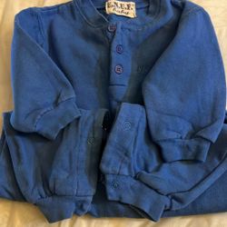 All Blue Enuf Non Footed 1 Piece Winter Fleece For Baby 12m 