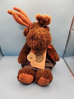 Boyds Bears Bearwear Festus The  Moose In Overalls Retired Vintage