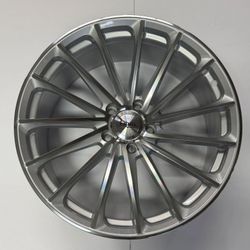 20" OHM Proton 20x10 5x120 +35 Silver W/ Mirror Face