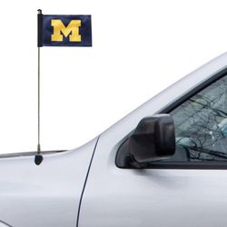 Michigan Wolverines Antenna Car Flag