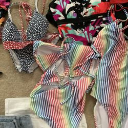Swimwear L, XL Red/wht/blu Bikini(size med)