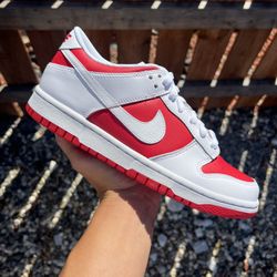 Nike Dunk Low Championship Red (Size 5Y, 5.5Y, 6Y, 6.5Y, 7.5, 8, 10)