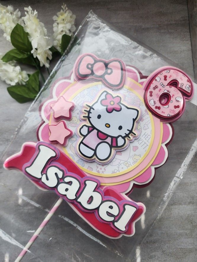 3D Hello Kitty Cake Toppers Party Decoration