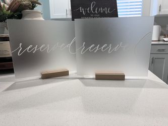 Wedding Reserved Signs 