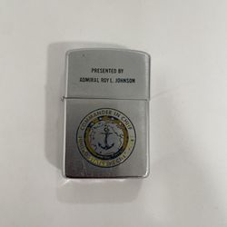 Zippo Lighter Presented By US Navy Four-Star Admiral Roy L. Johnson