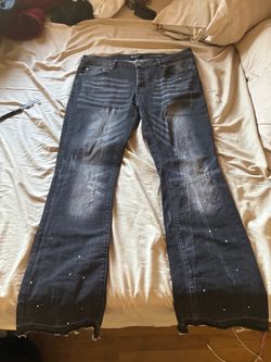 Black Flared Purple Jeans