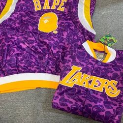 Bape lakers cheap jacket
