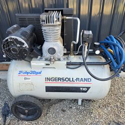 Ingersollrand 20 gallon electric air compressor with hose