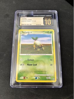 Pokemon Turtwig CGC 10 Low Pop