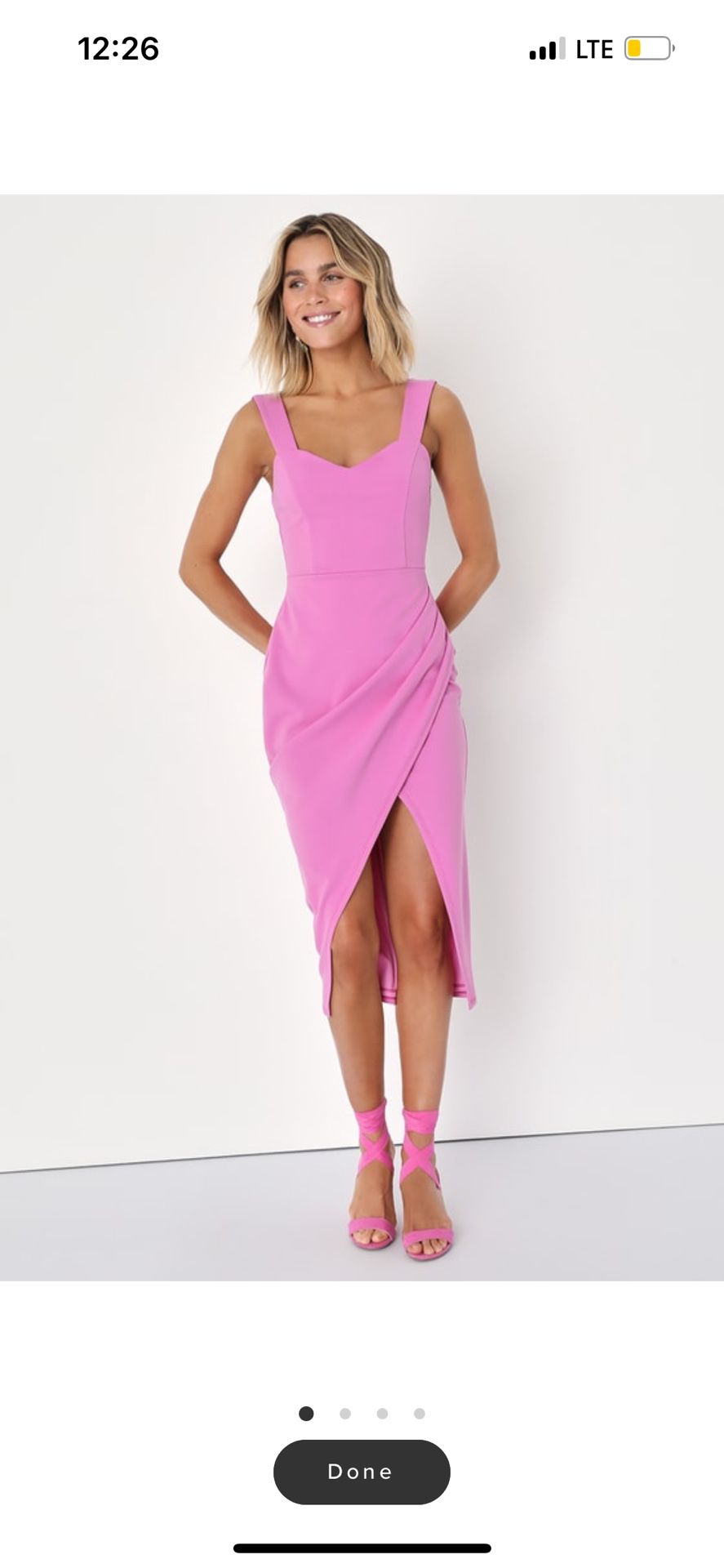 Women’s Pink Midi Dress NWT