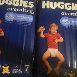 Size 7 Huggies Overnites