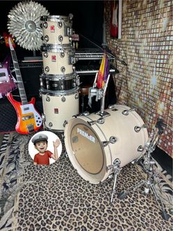 🔥 COMPLETE Premier “GENISTA” Birch Drum Set Drums