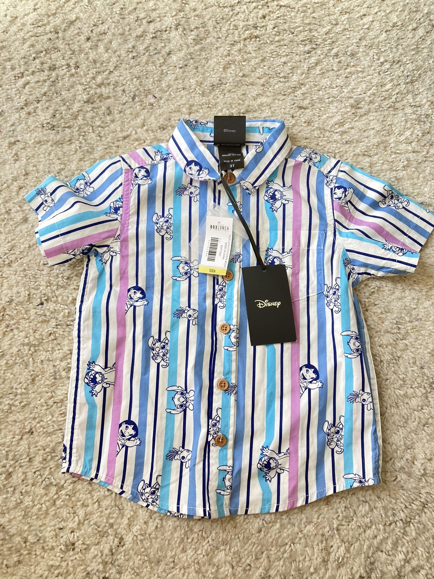 Disney Brand Lilo & Stitch Button up, Size 3T