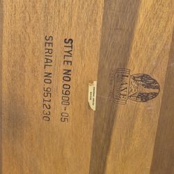 Mid Century Danish Modern Lane Acclaim Walnut Dovetail Two Tier End Table