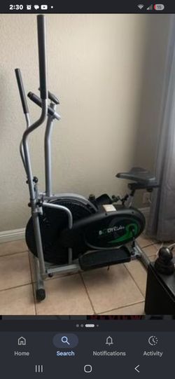 Body Rider BRD2000 2 in1 Elliptical Trainer Stationary Exercise Bike LCD