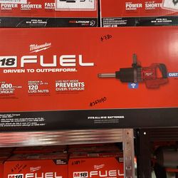 Milwaukee M18 FUEL 18V Lithium-Ion Brushless Cordless 1 in. Impact Wrench Extended Reach D-Handle (Tool-Only)