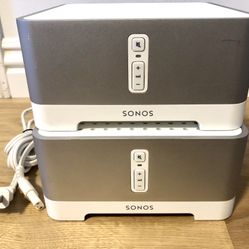 Pair Of Sonos Connect:Amp Gen 1 (Only works with S1 App) With Power Cord