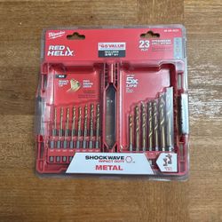 Milwaukee Red Helix 23pc Titanium Drill Bit Set 