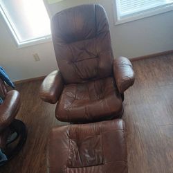 2 lane Furniture  Leather Reclining Swivel Chairs With Ottomans1