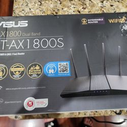 ASUS RT-AX1800S Dual Band WiFi 6 Extendable Router,