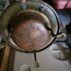 Copper And Brass Kettle Antique 
