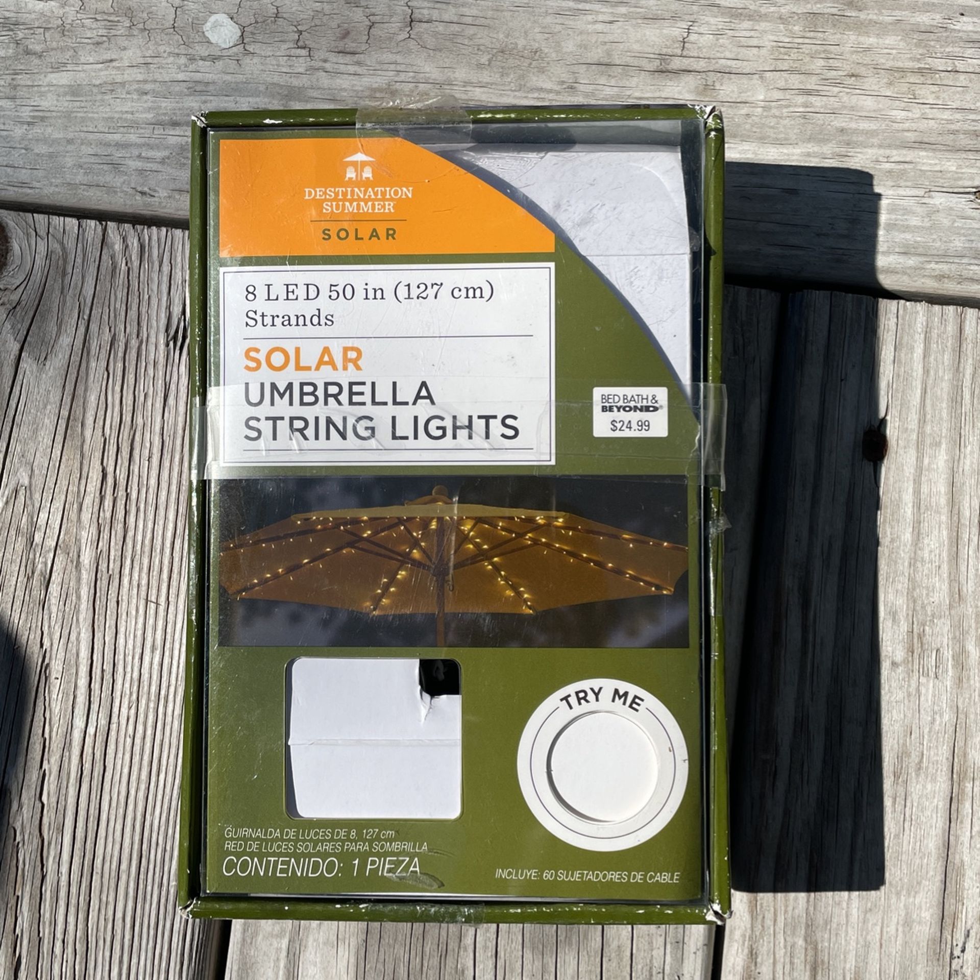 Solar Umbrella String Lights