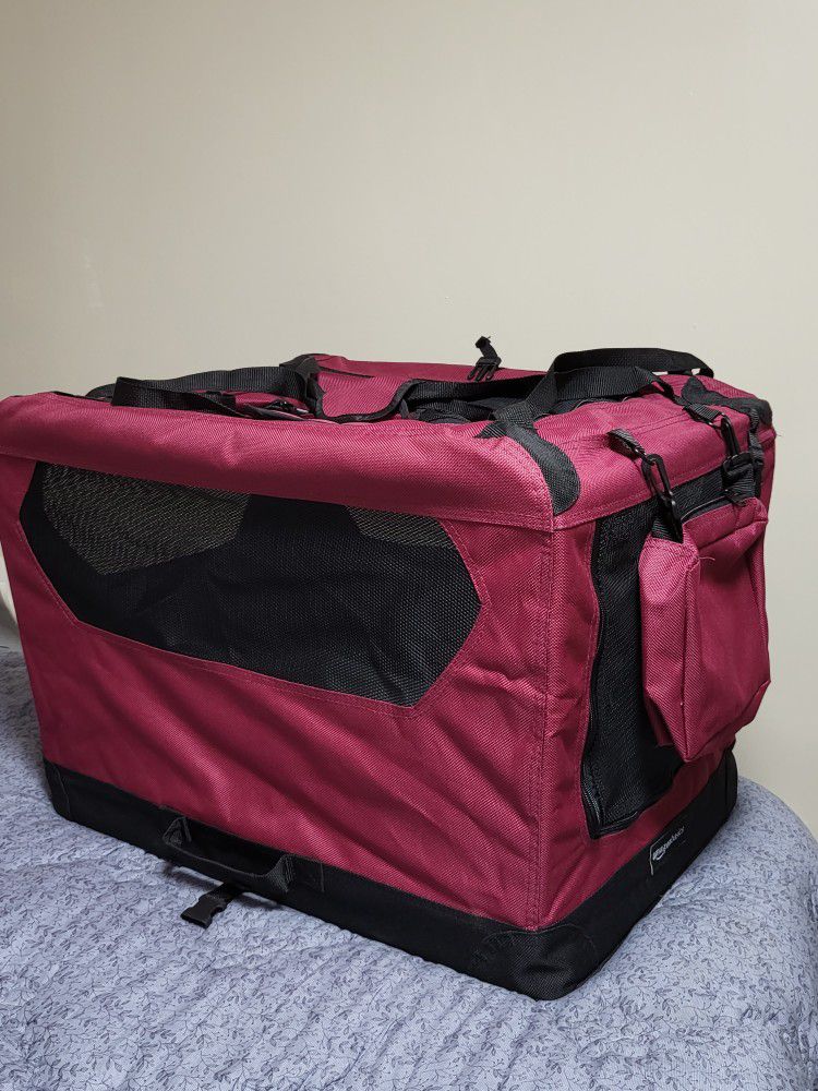 Amazon Basics Folding Portable Soft Pet Dog Crate Carrier Kennel


