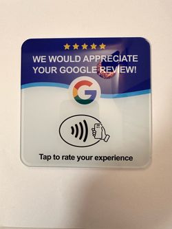 Google Review Sticker Cards with NFC