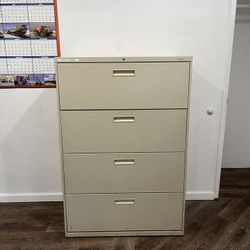 Tan File Cabinet 