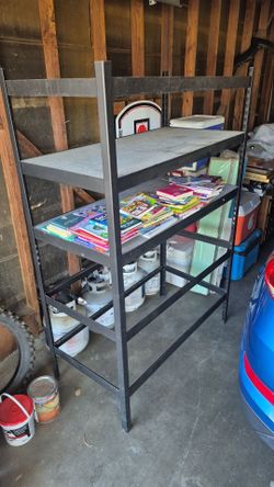 Black Metal Storage Shelving Unit