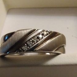 Kenneth David Sterling Silver Men's Wedding Ring Size 9.5 0r 9 1/2