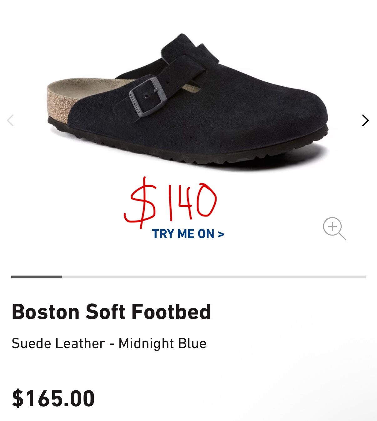 Birkenstock Boston Soft Footbed Clog In Midnight Blue