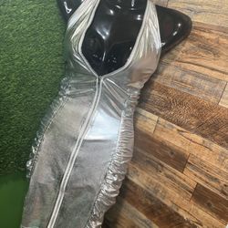 Silver Halter Dress