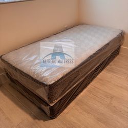 Twin mattress and box spring set (2pc - new) 